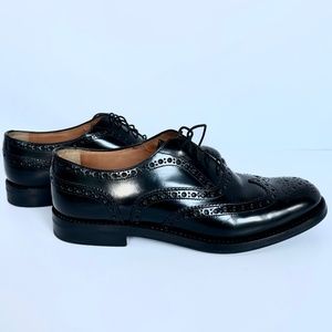 Church's Burwood Wg - Polished Oxford Brogue Black